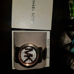 Rose gold MK watch